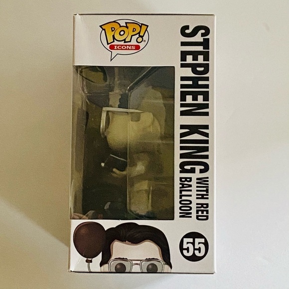 Funko POP! Icons Stephen King with Red Balloon #55 [Black and White] Exclusive - Picture 4 of 6